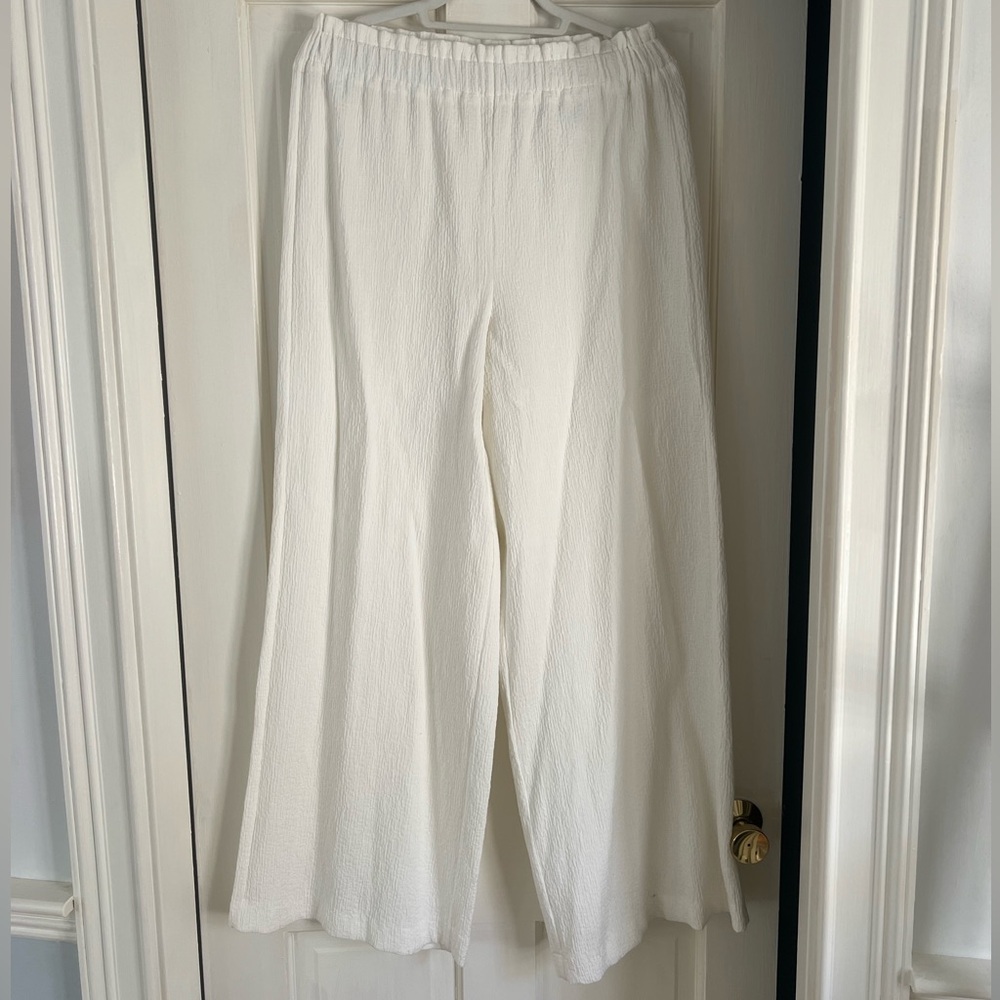 ZARA white ‘gauze’ high waisted pants! Never worn!